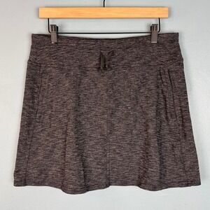 KUHL Harmony Skort Womens Medium Charcoal Gray Heathered Active Skirt Lined Logo